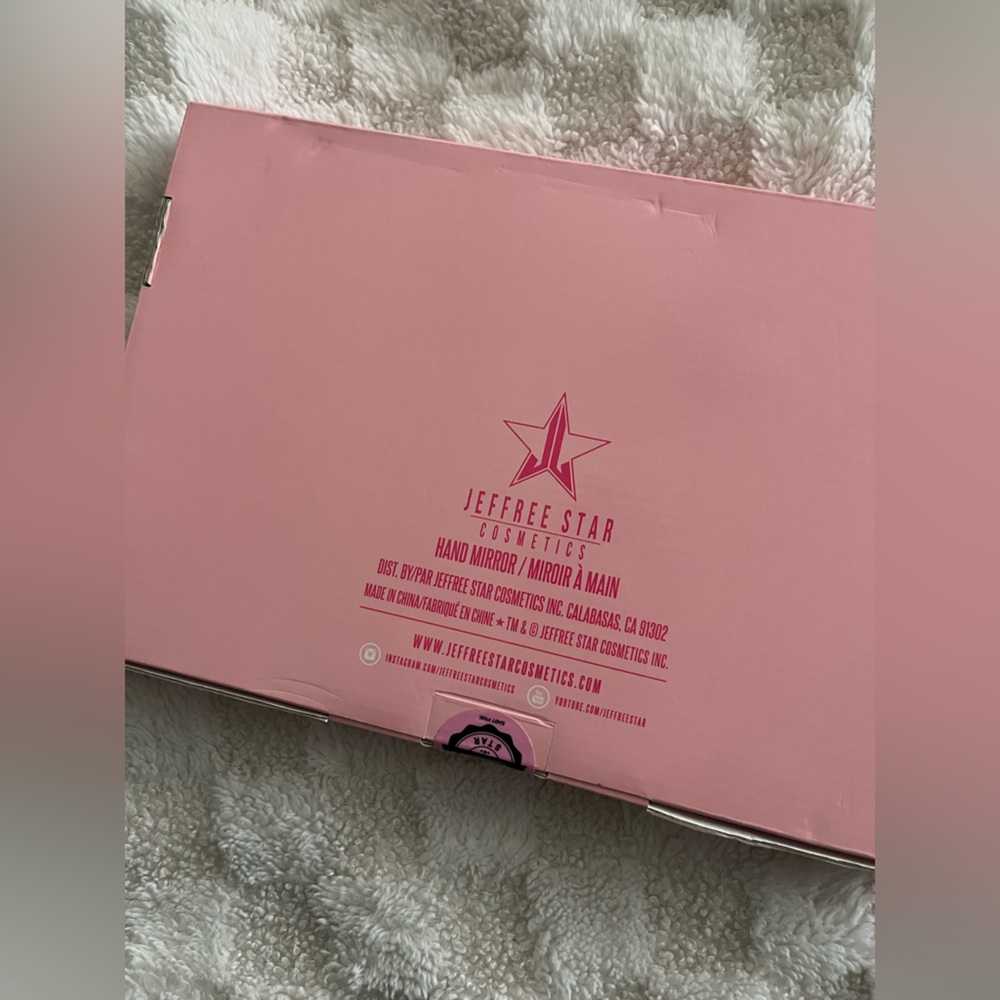 NIB! Customized Pink + Black ‘Jeffree Star Approved’ Hand Mirror - Picture 8 of 10